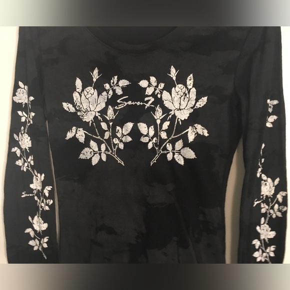 SEVEN BRAND LONGSLEEVE TYE DYE T-SHIRT LONG LENGTH - Picture 2 of 5